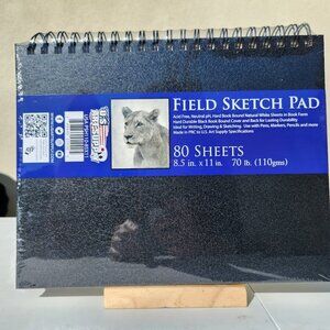 U.S. Art Supply 8.5" x 11" Premium Hardcover Sketch Book 80 Sheets 70 lb (110gsm